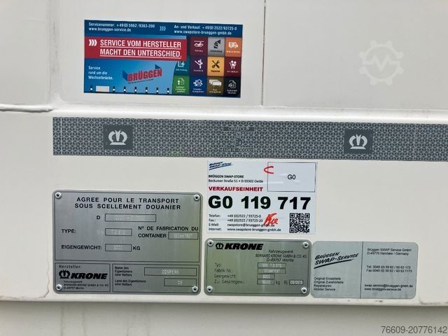 Anhänger-Wechselpritsche KRONE Wechselbrücke Koffer