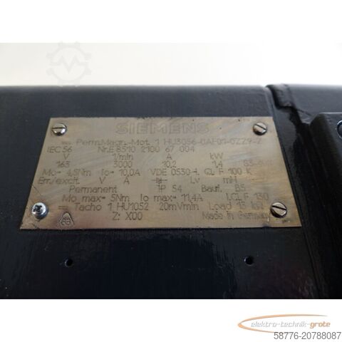 Control unit Siemens 1HU3056-0AF01-0ZZ9 -Z Z=X00 SN: E8510210067004 gen. 12 Mon. Gewährl.