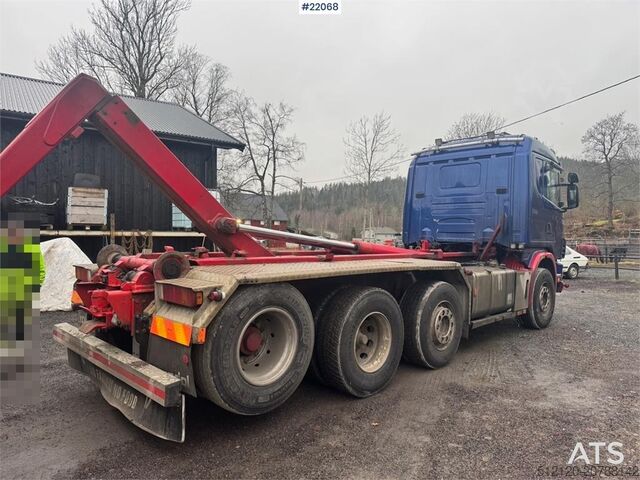 Hook arm system Scania R164 580 8x2 tridem hook truck