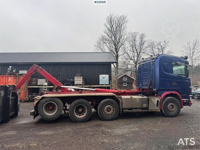 Hook arm system Scania R164 580 8x2 tridem hook truck