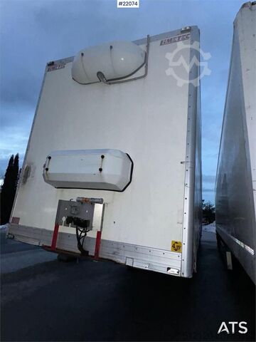 Box body Limetec semi-trailer with full side opening.