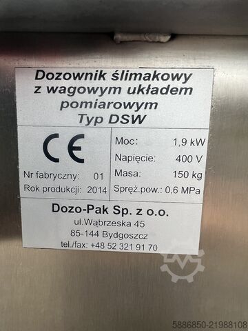 Screw-type domestic mixer for masses Dozo pak 