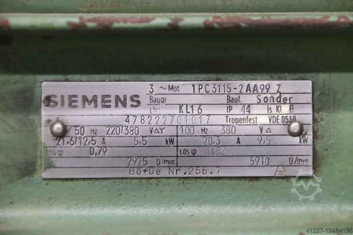 Milling motor 5.5/9.5 kW / 2925/5910 rpm Siemens 1PC3115-2AA99 Z