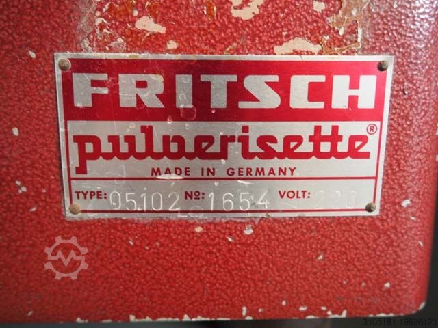 Ball mill with cabinet and accessories Fritsch Pulverisette 05102