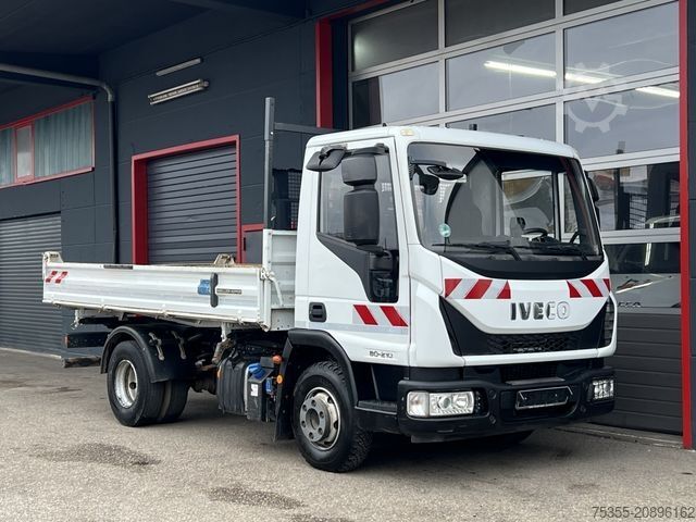 Three-way tipper van IVECO EuroCargo ML80E21 Klima 2x AHK 4,2m Meiller Kipp
