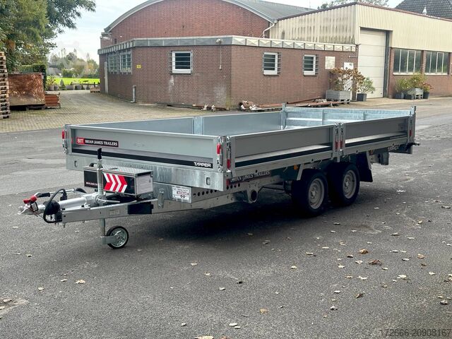 Rear tipper Brian James Trailer TIPPER 526-4020-35-2-12 | PENDELKLAPPE 400X200X30CM 3500KG RÜCKWÄRTSKIPPER | SCHWARZ