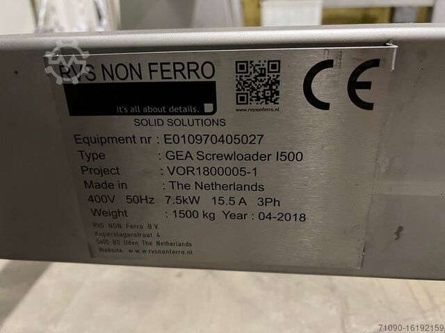 Meat processing machine GEA SCREWLOADER I500