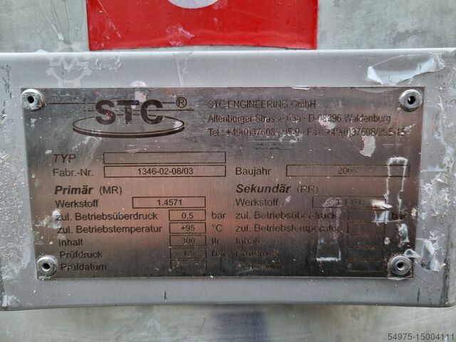 300L pressure vessel with insulation STC Engineering GmbH 10779