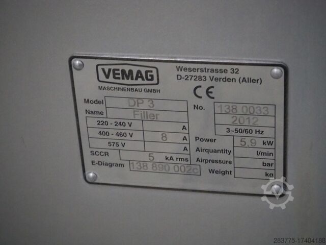 Vacuum Filler Vemag DP3
