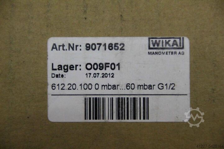 Manometer Wika 612.20.100 0 mbar...60 mbar