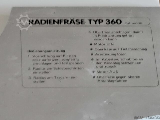 Radius and round arch cutter set AGEFA