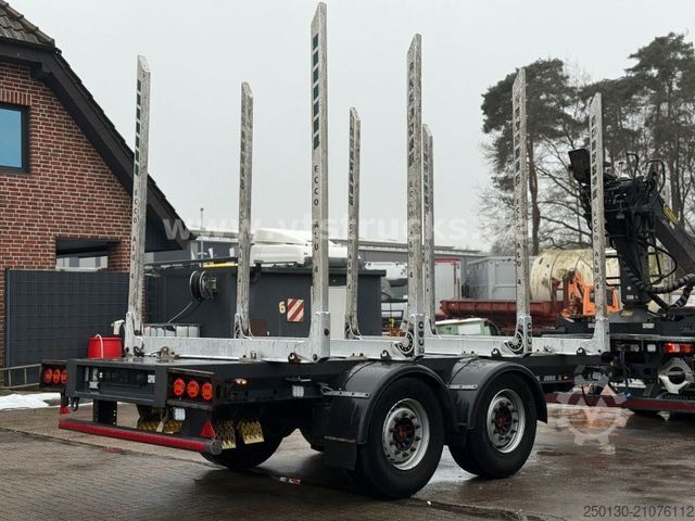 Holztransport Anhänger  Janzen System T19 Tandemachsen