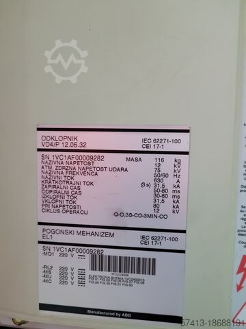 Energy circuit breaker ABB VD4