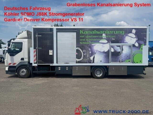 Vacuum tank truck Volvo 240 Kanalasanierer Komperessor Generator Reline