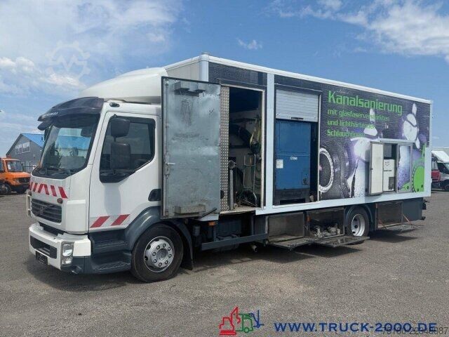 Vacuum tank truck Volvo 240 Kanalasanierer Komperessor Generator Reline