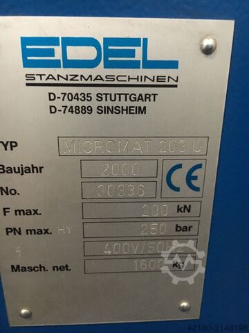 CNC punching machine Edel Micromat 203