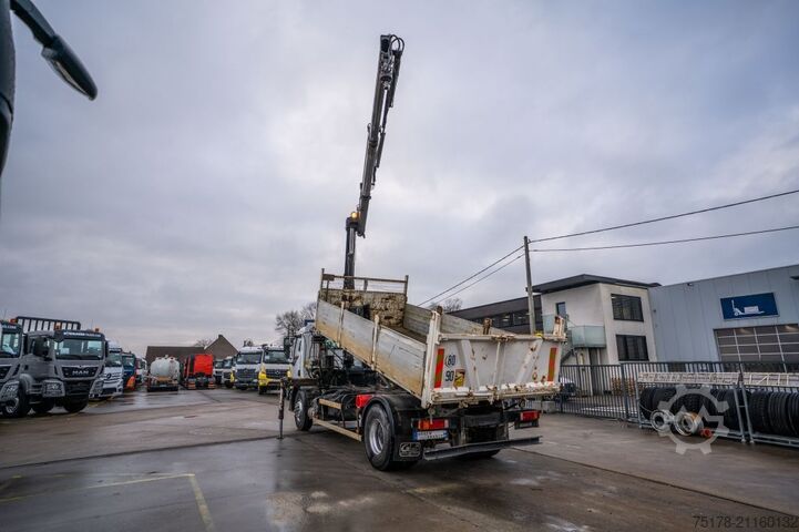 Tipper with crane RENAULT PREMIUM 320+HIAB 112+2EXT