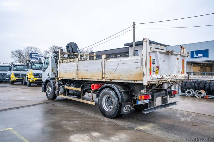 Tipper with crane RENAULT PREMIUM 320+HIAB 112+2EXT