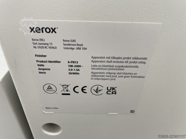 Digital print machine Xerox Versant 4100 Press incl. Finisher, Paper Deck