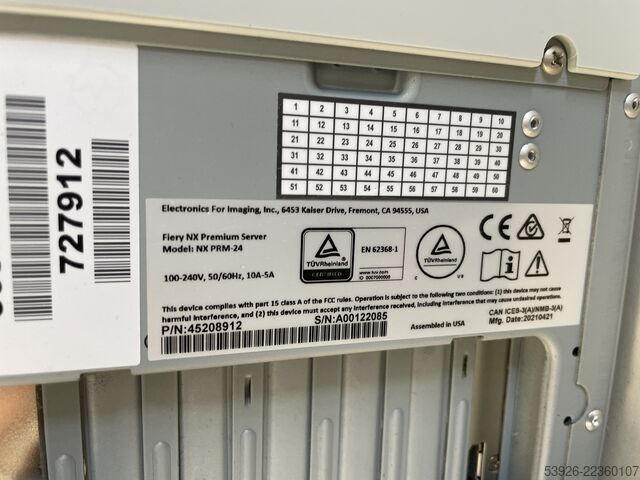 Digital print machine Xerox Versant 4100 Press incl. Fiery, Finisher, Paper Deck