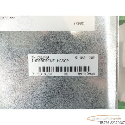 Component Rexroth Indradrive HCS02 HCS02.1E-W0012-A-03-NNNN MNR: R911305034 --