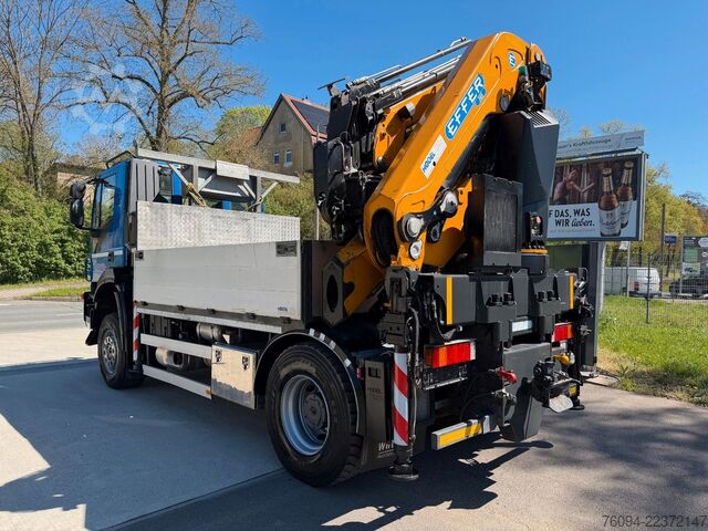 Flatbed truck IVECO Trakker 360 4x4 Pritsche Kran 27m AHK