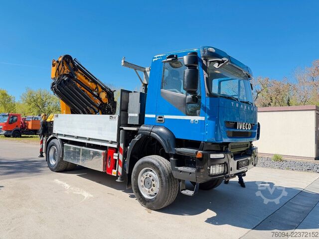 Truck mounted crane IVECO Trakker 360 4x4 Pritsche Kran 27m AHK