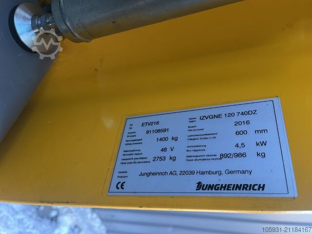Schubmaststapler Jungheinrich ETV216