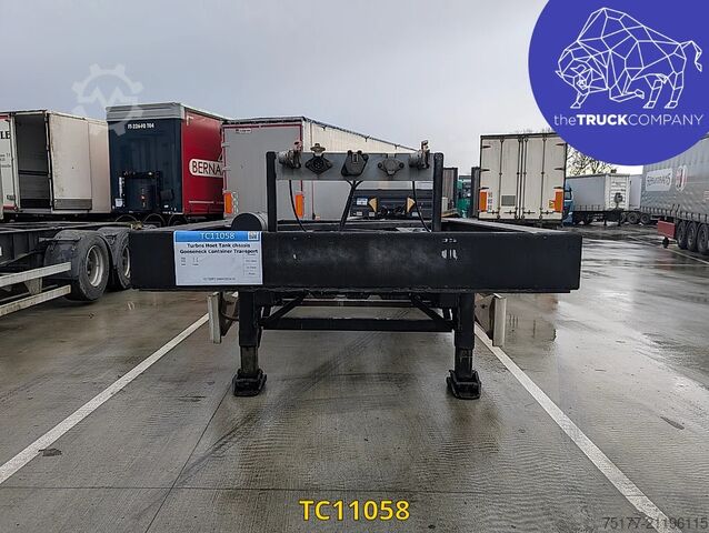 Containertransport Turbos Hoet Tank chassis Gooseneck