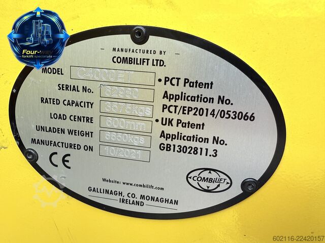 4-way forklift Combilift C4000ET TRIPLEX 6350 WIDE FORK POSITIONE