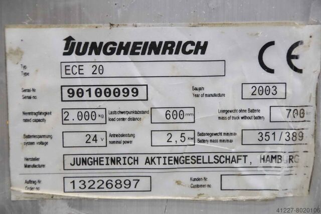 Hydraulikpumpe für Elektrostapler 24 V 1,5 kW HPI Jungheinrich 50125677 AU3480 ECE 20