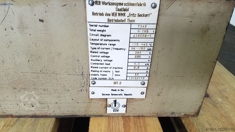 Gearbox bench drill WMW HECKERT BT2