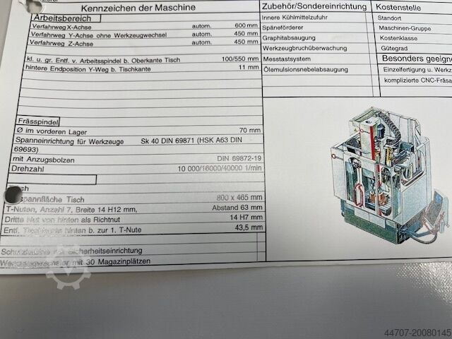 Universal-Bearbeitungszentrum HERMLE C600
