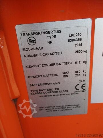 Pallet truck BT LPE250