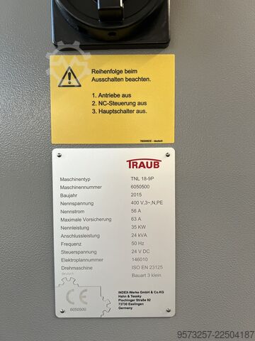 Turning automatic lathe Traub TNL 18-9 P