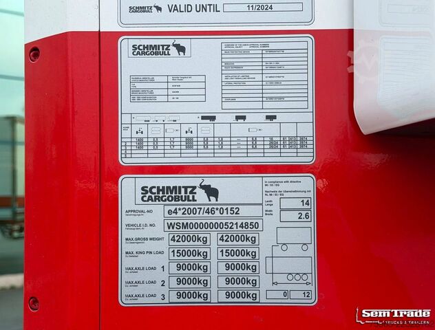 Reefer semitrailer SCHMITZ CARGOBULL N/A SCB*S3B THERMO KING SLXi 300 FLOWERWIDE 270