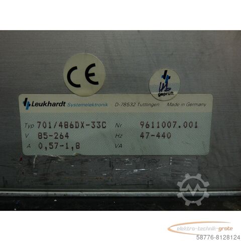 Component Leukhardt LS-IC  701 / 486DX-33C  Industrierechner mit Bildschirm und Tastatur