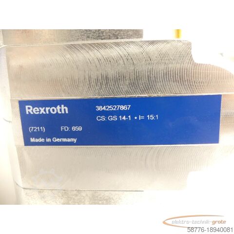 Rexroth motor Rexroth 3SIEK63-4C2/339 MNR 3842547992 Getriebe SN: 718B17314085