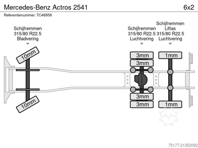Container transportation Mercedes-Benz Actros 2541