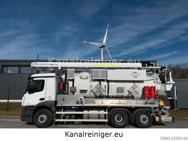 Vacuum tank truck MERCEDES-BENZ Arocs 2546 6x2 KROLL Kombi HD SD ADR