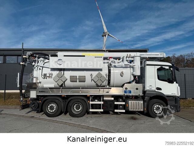 Vacuum tank truck MERCEDES-BENZ Arocs 2546 6x2 KROLL Kombi HD SD ADR