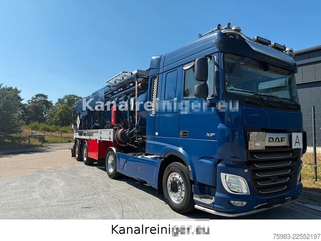 Vacuum tank truck DAF XF530 FT 4x2 mit Kroll, ADR Saug- /Druckanhänger