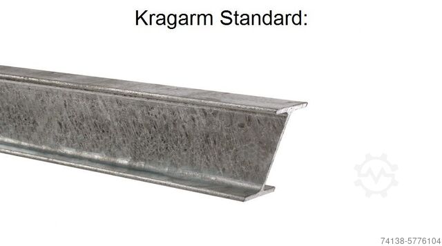 Heavy duty shelf 4 Stück Kragarmregal-Ständer einseitig Höhe 3 m / Nutztiefe 1,2 m / Länge 4 m