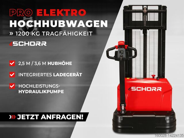Hochhubwagen SCHORR Elektro Hochhubwagen Pro 1,2t 3,6m