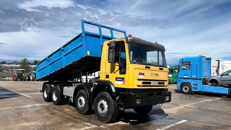Kipper Iveco EUROTRAKKER 340 E 34 (POMPE MANUELLE / LAMES / ...