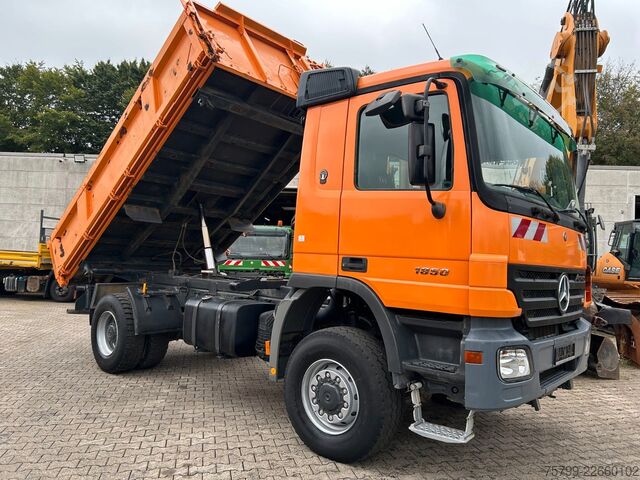 Dreiseitenkipper LKW MERCEDES-BENZ 1850 V8 Actros 3Skipper + Bordmatik ALLRAD