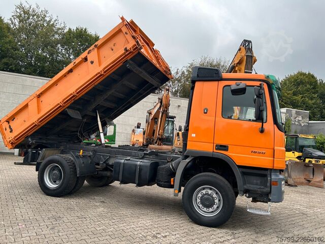 Dreiseitenkipper LKW MERCEDES-BENZ 1850 V8 Actros 3Skipper + Bordmatik ALLRAD