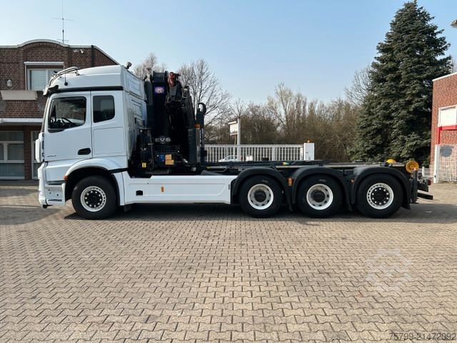 Truck mounted crane MERCEDES-BENZ 3253 Arocs mit HMF 3220 Kran und JOAB Abroller