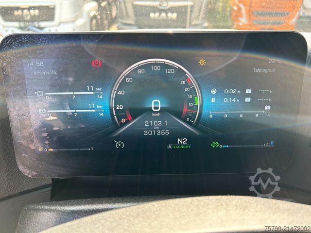 Truck mounted crane MERCEDES-BENZ 3253 Arocs mit HMF 3220 Kran und JOAB Abroller