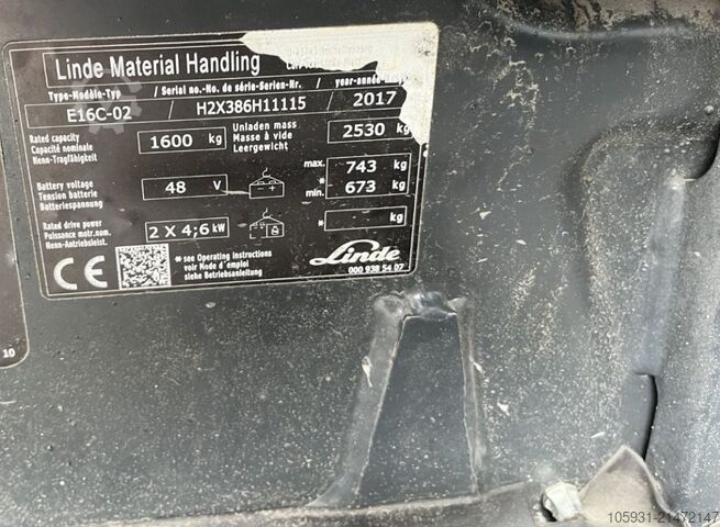 Elektro 3 Rad-Stapler Linde E16C-02